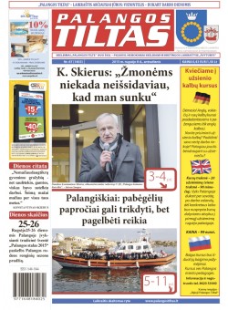 Palangos tilto laikraštis, Data: 2015-09-07, Numeris: 67(1403) 