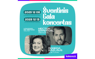 Pirmą kartą Klaipėdoje gruodį – operos grandų N.Kazlaus ir H.Sandoval Šventinis Gala koncertas