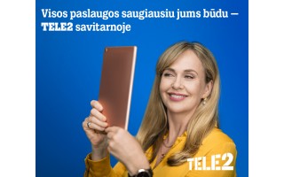 „Tele2“ rūpinasi klientų saugumu – kviečia prekes ir paslaugas įsigyti internetu 