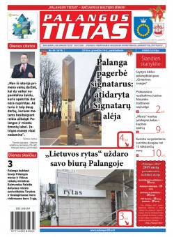 Palangos tilto laikraštis, Data: 2018-12-14, Numeris: 49 (1674) 