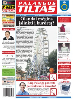 Palangos tilto laikraštis, Data: 2012-05-17, Numeris: 37 (1080) 