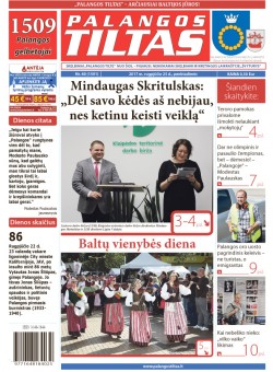 Palangos tilto laikraštis, Data: 2017-08-24, Numeris: 60(1591) 