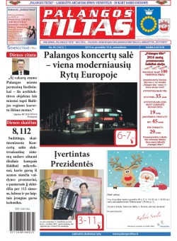 Palangos tilto laikraštis, Data: 2015-12-14, Numeris: 95(1431) 