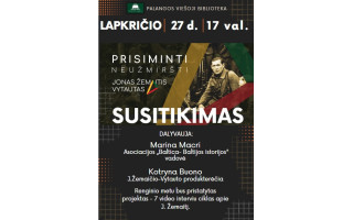 Susitikimas, skirtas prisiminti partizaną J. Žemaitį-Vytautą