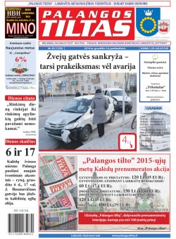 Palangos tilto laikraštis, Data: 2014-12-04, Numeris: 92(1330) 