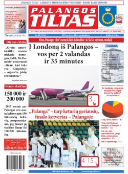 Palangos tilto laikraštis, Data: 2016-03-24, Numeris: 22(1456) 