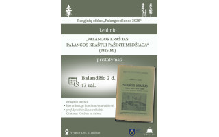 Leidinio „Palangos kraštas: Palangos kraštui pažinti medžiaga“ pristatymas Palangos viešojoje bibliotekoje