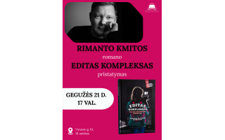 Rimanto Kmitos romano „Editas kompleksas“ pristatymas Palangoje