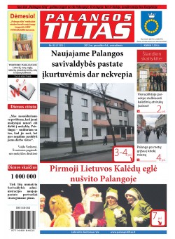 Palangos tilto laikraštis, Data: 2012-12-03, Numeris: 92 (1135) 