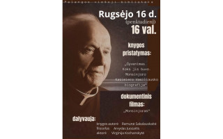 „Gyvenimas, koks jis buvo. Monsinjoro Kazimiero Vasiliausko biografija“ pristatymas ir filmo peržiūra bibliotekoje