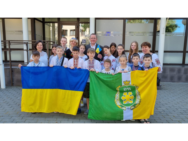 Jaunieji stovyklautojai iš Bučos (Ukraina) lankėsi Palangos miesto savivaldybėje