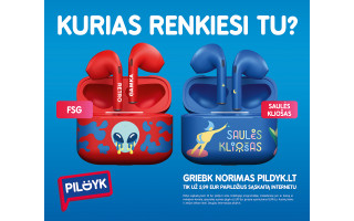 Išskirtinis „Pildyk“ pasiūlymas „Saulės kliošo“ ir „FSG“ gerbėjams – riboto leidimo ausinės vos už 5,99 Eur