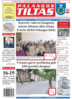 Palangos tilto laikraštis, Data: 2016-06-09, Numeris: 43(1477) 