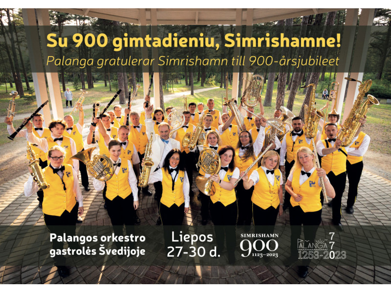 Palangos orkestras koncertais Švedijoje sveikins seniausią Palangos miestą partnerį -  Simrishamną