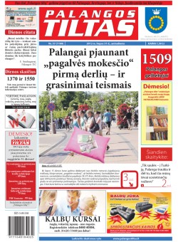 Palangos tilto laikraštis, Data: 2012-07-30, Numeris: 57 (1100) 