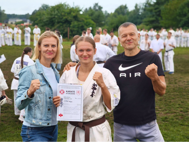 Karolina Radžiūnaitė su šeima