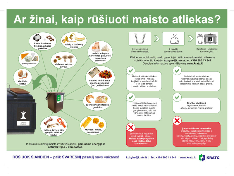 Nedaugelis Palangoje naudoja oranžinius maišelius maisto atliekų surinkimui, nors jie nebrangiai kainuoja
