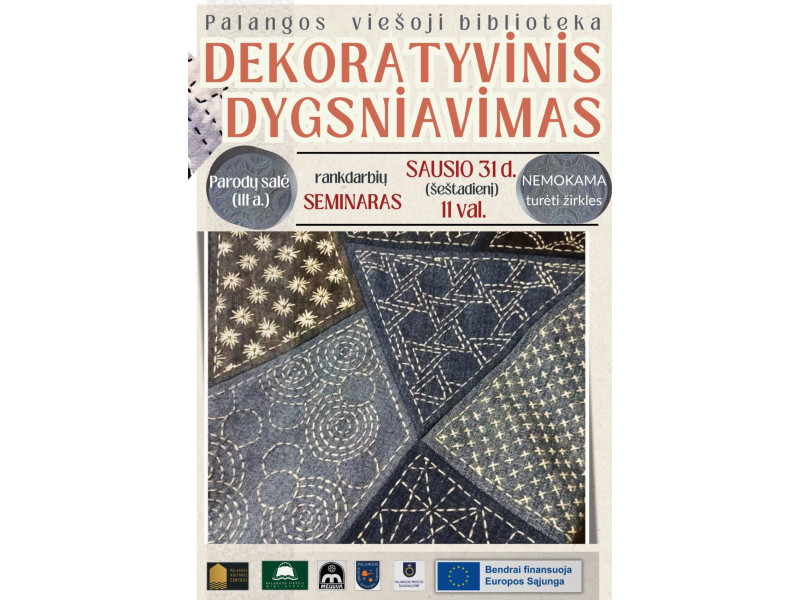 Bibliotekoje – rankdarbių seminaras „Viskas marga“ paroda „Mėlyna“