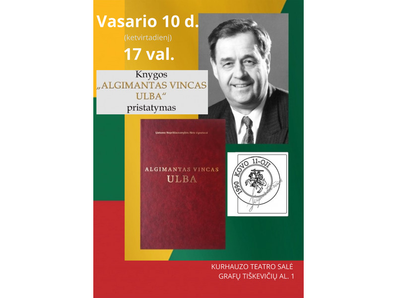 Pristatys knygą "Algimantas Vincas Ulba"