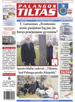 Palangos tilto laikraštis, Data: 2014-11-10, Numeris: 85(1323) 