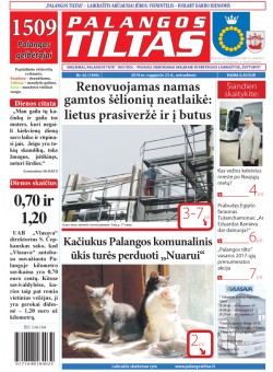 Palangos tilto laikraštis, Data: 2016-08-22, Numeris: 62(1496) 