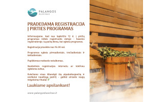 Pradedama registracija į pirties programas