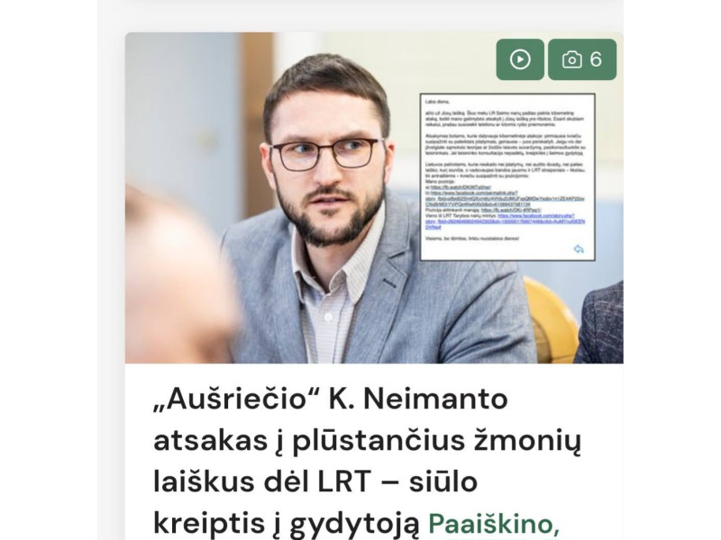 Palangos meras Šarūnas Vaitkus: „Šalin rankas nuo laisvo žodžio“