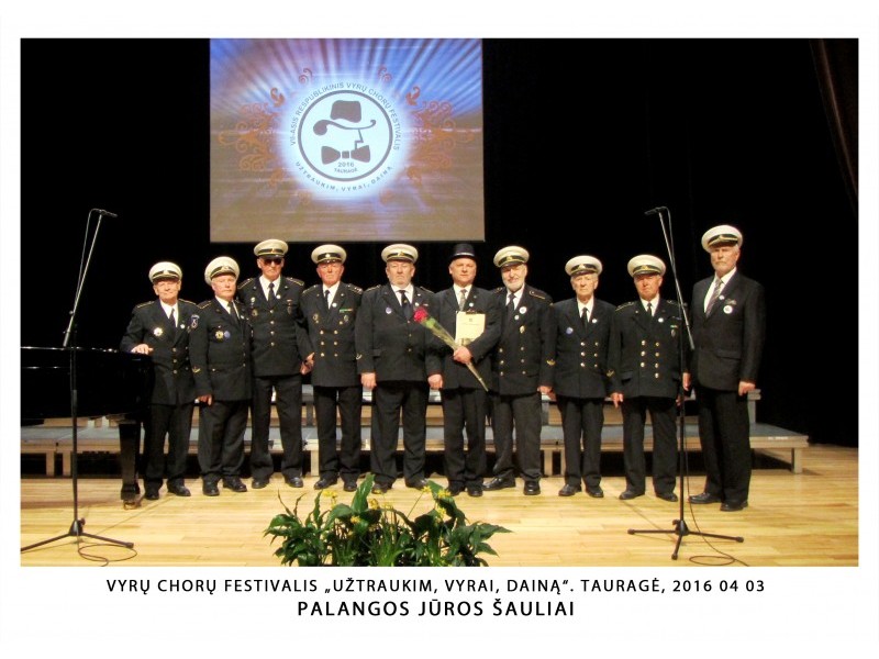 Palangos „Jūros šauliai“ dalyvavo vyrų choro festivalyje