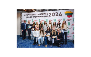 Palangos SC U15 mergaičių tinklinio komanda iškovojo prestižinį apdovanojimą Lietuvos sporto mokymo įstaigų apdovanojimuose 2024