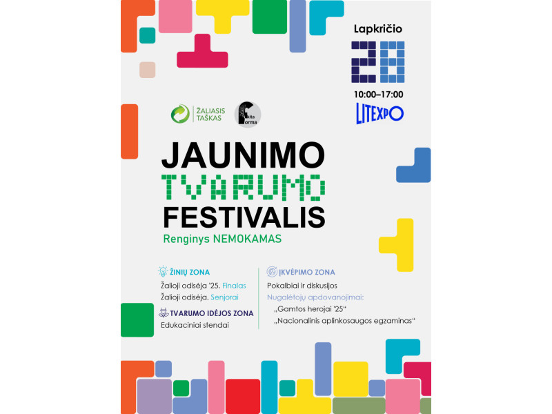 Jaunimo tvarumo festivalis – vieta, kur gimsta idėjos tvariai ateičiai!