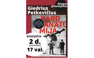 Giedriaus Petkevičiaus knygos ,,Karo anatomija” pristatymas