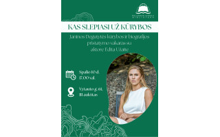 Kūrybinis vakaras „Kas slepiasi už kūrybos“ su aktore Edita Užaite