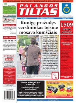 Palangos tilto laikraštis, Data: 2012-07-12, Numeris: 52 (1095) 