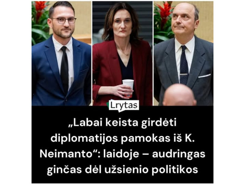 Palangos meras Šarūnas Vaitkus: „Prieš dalijant diplomatijos pamokas verta atsakyti į paprastą klausimą“