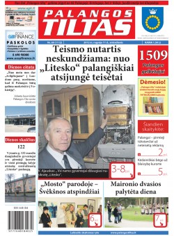 Palangos tilto laikraštis, Data: 2012-09-10, Numeris: 69 (1112) 