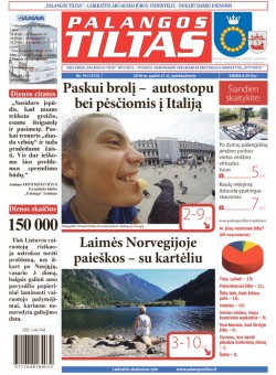 Palangos tilto laikraštis, Data: 2016-10-20, Numeris: 79(1513) 