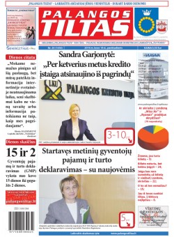 Palangos tilto laikraštis, Data: 2016-03-17, Numeris: 20(1454) 