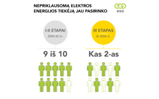 Elektros rinkos liberalizacija: didžioji dalis gyventojų pasirinko nepriklausomą elektros energijos tiekėją