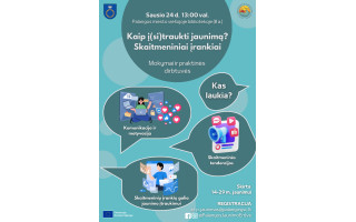 Mokymai ir praktinės dirbtuvės „Kaip į(si)traukti jaunimą? Skaitmeniniai įrankiai“