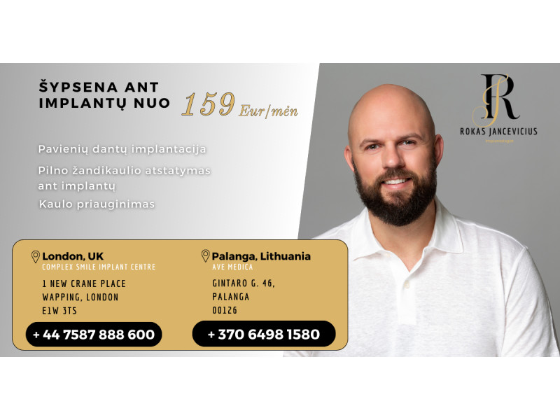 Implantologas Rokas Jancevičius į Lietuvą grįžta su ambicingais planais – Palangoje vystys odontologinį turizmą