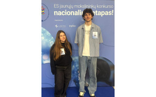 Palangos gimnazistų Eglės Norvilaitės ir Eriko Suchanovo moksliniam darbui –  trečioji vieta ES jaunųjų mokslininkų konkurse