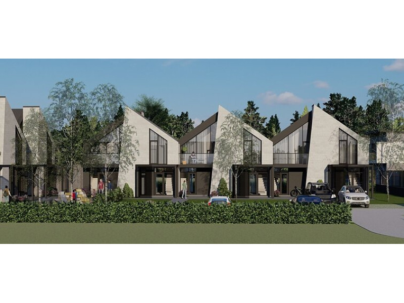  Šviesos g. 4 planuojamas dvibutis namas su poilsio patalpomis / Projektuotojų vizualizacijos