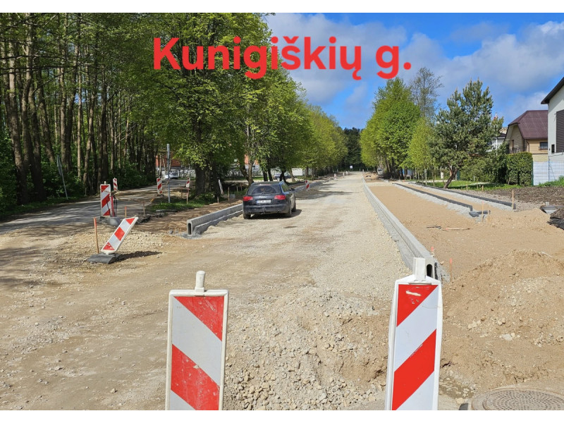 Kunigiškių gatvės tvarkymo darbai tęsiami – rastas teisinis sprendimas