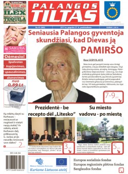 Palangos tilto laikraštis, Data: 2011-05-26, Numeris: 41 (985) 