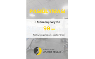 Palangos baseino sporto klubas siūlo trijų mėnesių narystę tik už 99 eurus