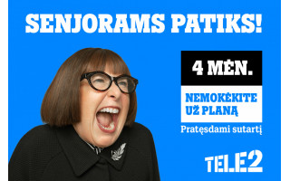 „Tele2“ pasiūlymas senjorams – pratęsus sutartį dabar, už planą nereikės mokėti net 4 mėnesius