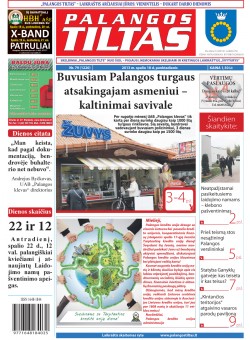 Palangos tilto laikraštis, Data: 2013-10-17, Numeris: 79(1220) 