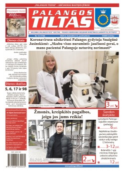 Palangos tilto laikraštis, Data: 2020-04-19, Numeris: 13 (1738) 