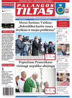 Palangos tilto laikraštis, Data: 2018-09-27, Numeris: 39(1664) 