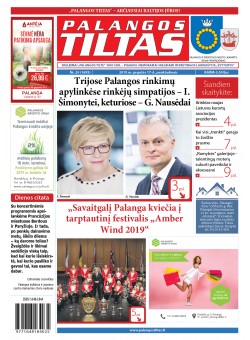 Palangos tilto laikraštis, Data: 2019-05-19, Numeris: 20 (1695) 